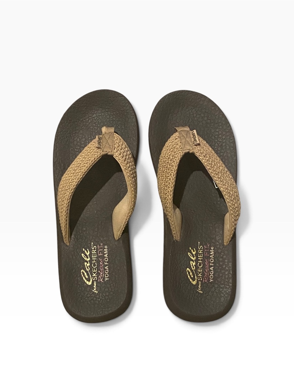 Skechers Brown Tan Flip Flop Sandals